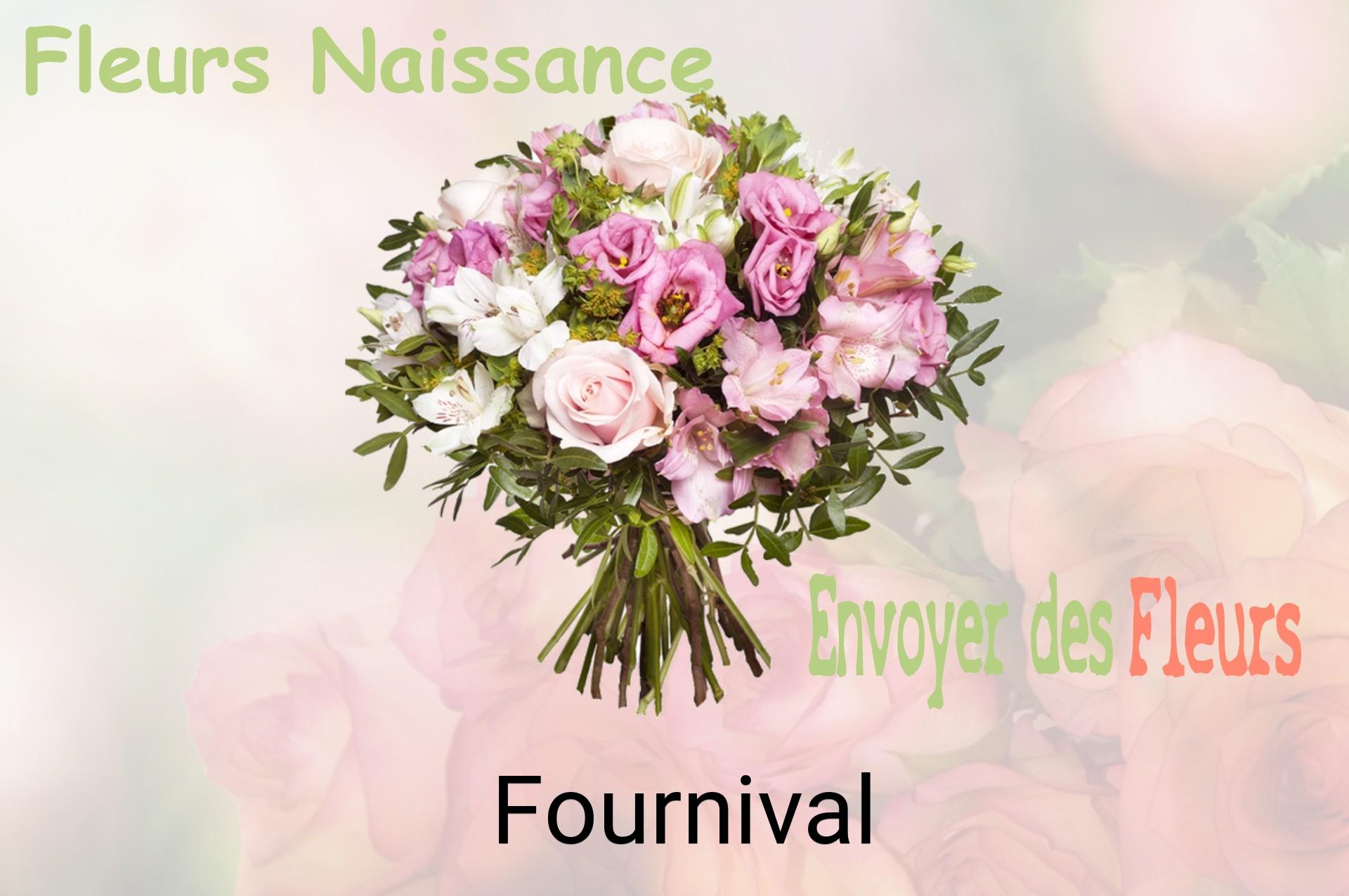 Bouquet de fleurs de naissance livré à Fournival